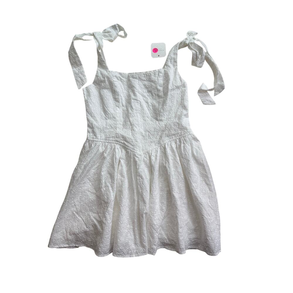 Altar’d State White Eyelet Tie-Strap Mini Dress – Size Small – NWT